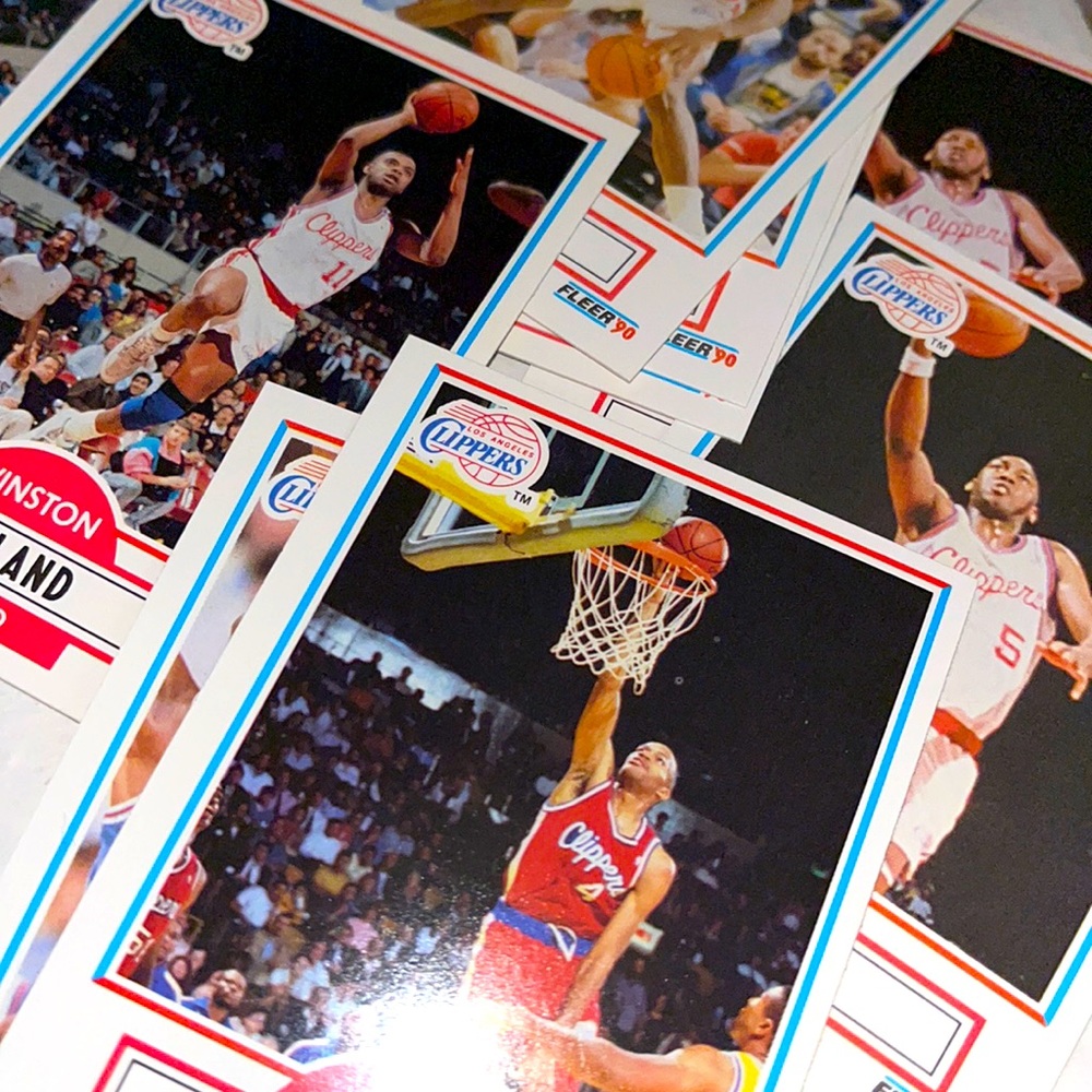 NBA 1990 Vintage Fleer Los Angeles Clippers basketball sports cards mystery pack